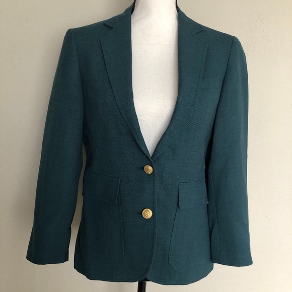 Kingsbridge Jackets & Blazers - Vintage Kingsbridge Blazer Green Gold Buttons Women 4